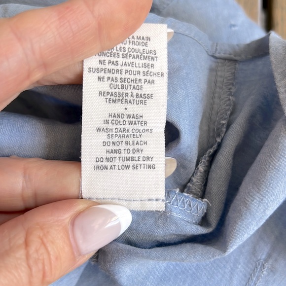 100% Cotton Blue button down - Sz XS - Picture 10 of 10